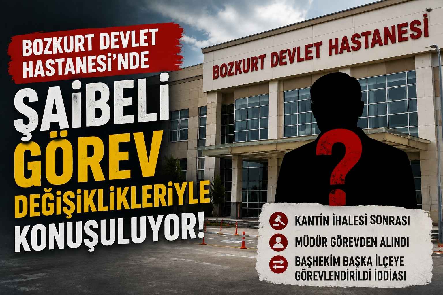 Bozkurt Devlet Hastanesi’nde Neler Oluyor? İhale Sonrası Peş Peşe Görev Değişiklikleri